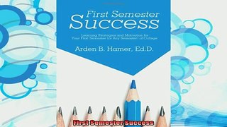 new book  First Semester Success