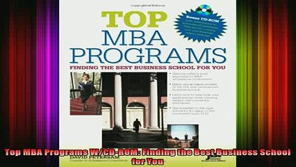 best book  Top MBA Programs WCDROM Finding the Best Business School for You