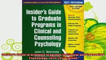 best book  Insiders Guide to Graduate Programs in Clinical and Counseling Psychology 20122013