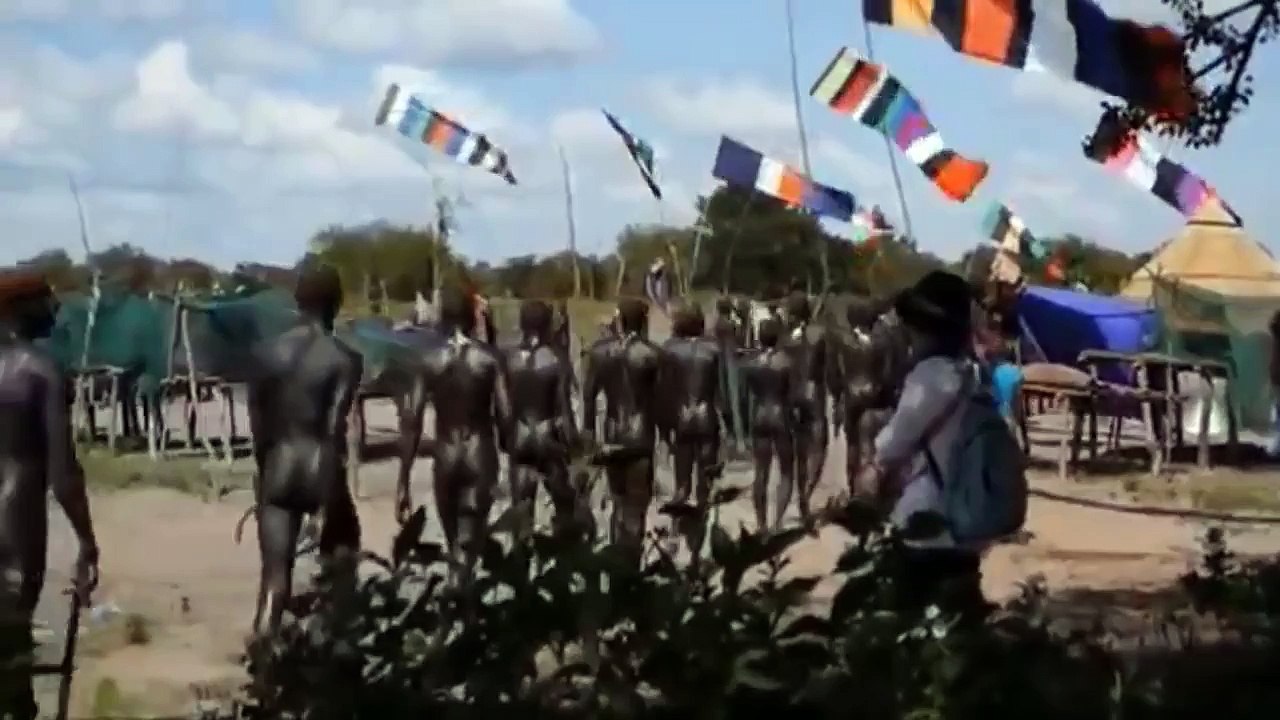 African tribes culture and rituals Mundari Dance from South Sudan