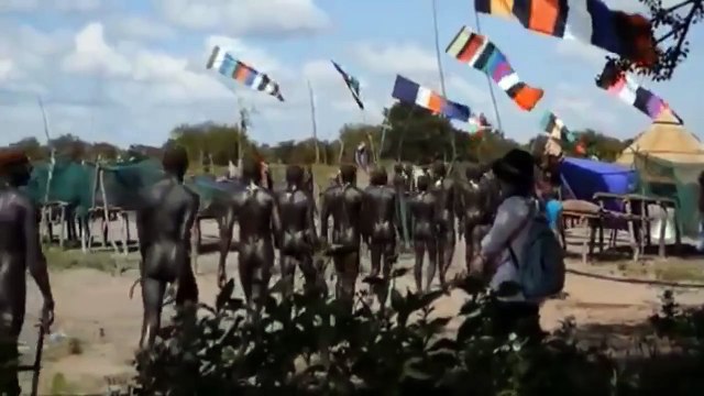 African tribes culture and rituals Mundari Dance from South Sudan
