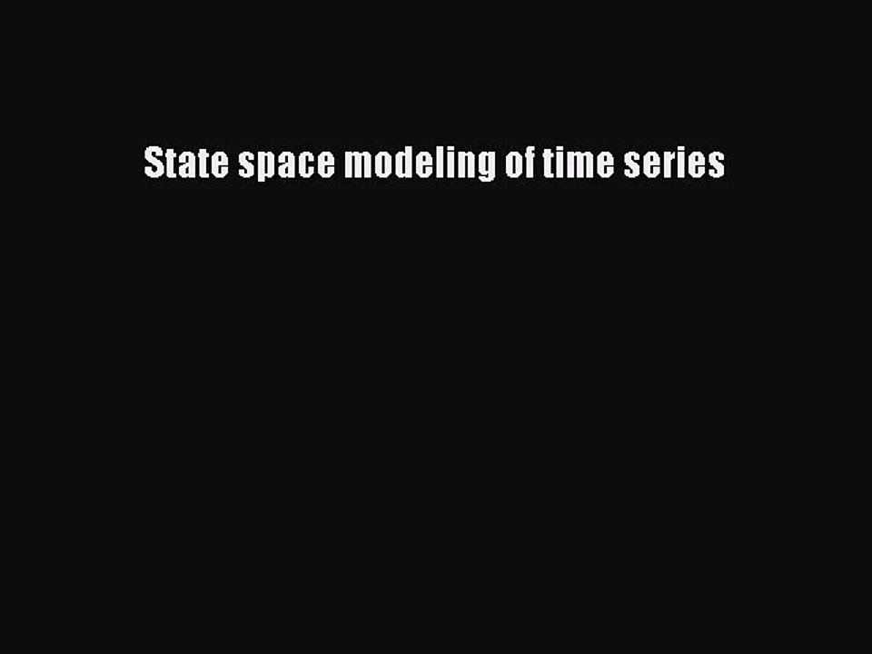 Read State space modeling of time series Ebook Free