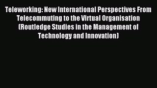 Read Teleworking: New International Perspectives From Telecommuting to the Virtual Organisation