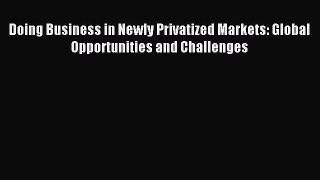 Read Doing Business in Newly Privatized Markets: Global Opportunities and Challenges PDF Online