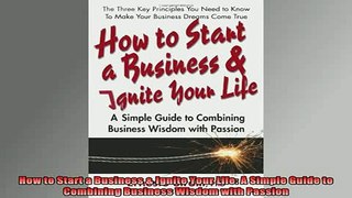 READ book  How to Start a Business  Ignite Your Life A Simple Guide to Combining Business Wisdom Full EBook