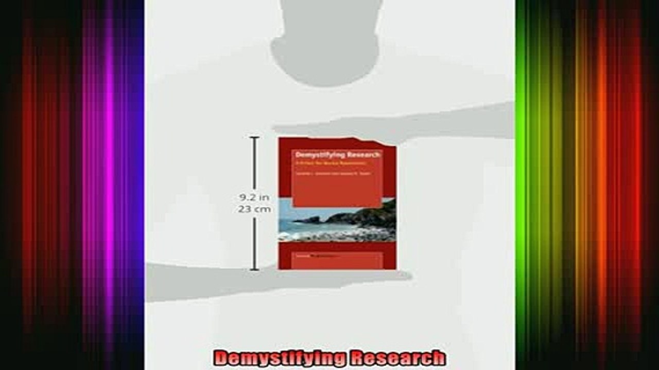 EBOOK ONLINE  Demystifying Research  FREE BOOOK ONLINE