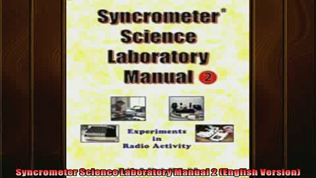 READ book  Syncrometer Science Laboratory Manual 2 English Version READ ONLINE