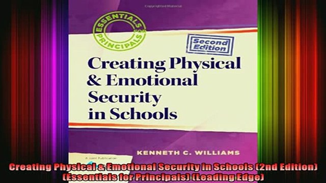 READ book Creating Physical Emotional Security in Schools 2nd Edition Essentials for READ ONLINE