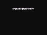 Read Negotiating For Dummies Ebook Free