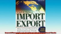 READ book  ImportExport How to Get Started in International Trade Full Free