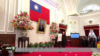 Taiwan's Tsai takes office as hostile Beijing looks on