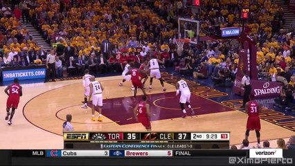 LeBron James Sick Reverse Dunk  Raptors vs Cavaliers  Game 2  May 19, 2016  2016 NBA Playoffs