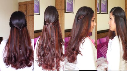 4 Simple & Easy DIY Hairstyles - Hairstyle Tutorial