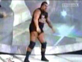 WWE - Big Show Chokeslams Kane thru Stage