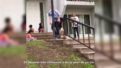 Ce skateur très chanceux a eu la peur de sa vie