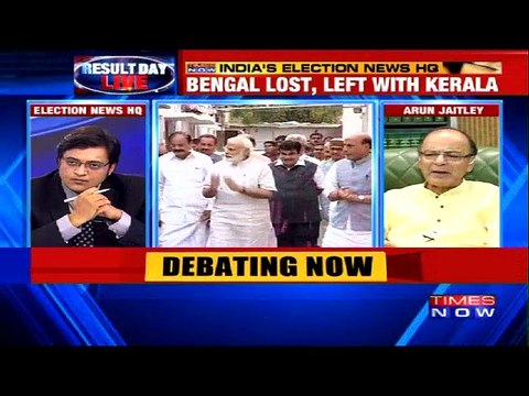 Arun Jaitley Speaks to Arnab Goswami on Congress's Loss in Elections