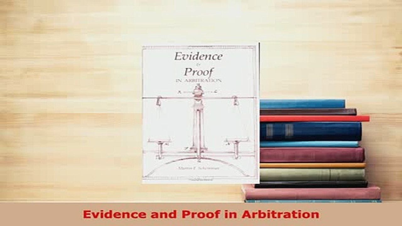 Download  Evidence and Proof in Arbitration  Read Online