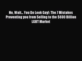 Read No Wait... You Do Look Gay!: The 7 Mistakes Preventing you from Selling to the $830 Billion