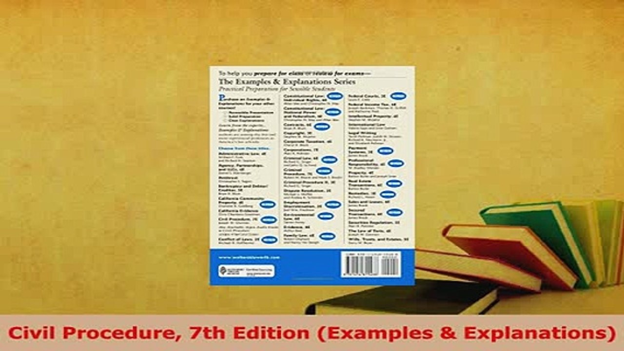 PDF  Civil Procedure 7th Edition Examples  Explanations Free Books