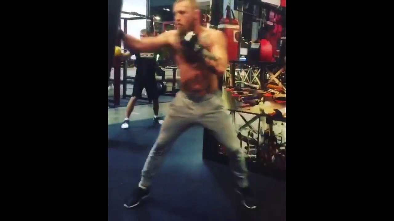 Conor Mcgregor Training For Nate Diaz Fight - UFC 196
