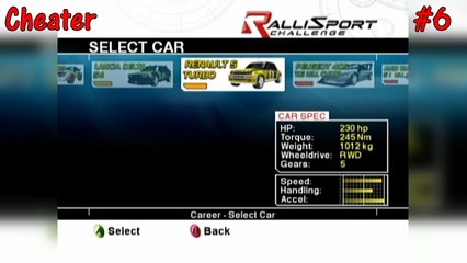 Cheater #6: Rallisport Challenge  (XBOX)