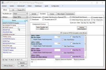 Didacticiel PackEPS : Capitalisation voie pro - gestion cursus année anterieure