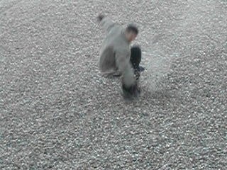 Descente motagne gravier