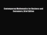Read Contemporary Mathematics for Business and Consumers Brief Edition Ebook Free