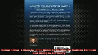 READ book  Being Sober A StepbyStep Guide to Getting To Getting Through and Living in Recovery Free Online
