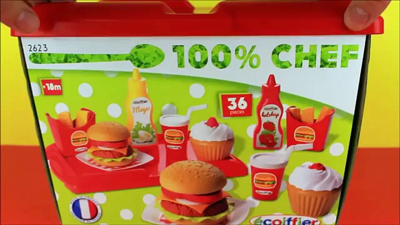 Toys Food Playset Burger Fries Cheeseburger Happy Meal Muffin Beverage