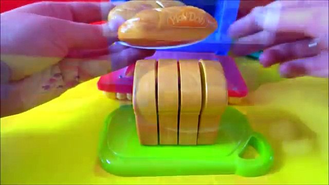 Baking Bread Pizza criossant Toy Kit Unboxing PlayDoh Oven Cooking Food Cut Velcro Toy