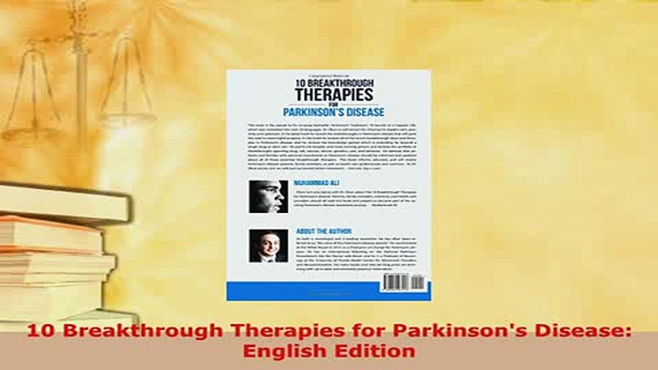 PDF  10 Breakthrough Therapies for Parkinsons Disease English Edition Read Online