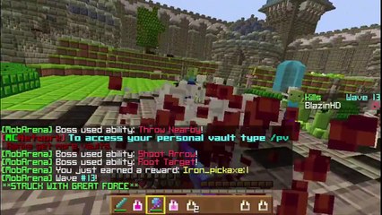 Minecraft: Mob Arena gameplay