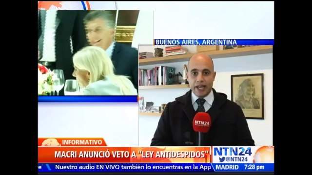 Mauricio Macri anuncia veto a la ley para frenar despidos en Argentinas
