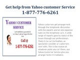Get help from Yahoo customer Service 1-877-776-6261