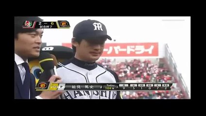 2016/4/24 阪神タイガース 対広島　能見篤史投手　ヒーローインタビュー