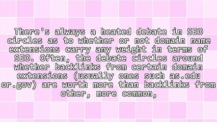 Domain Name Extensions and SEO