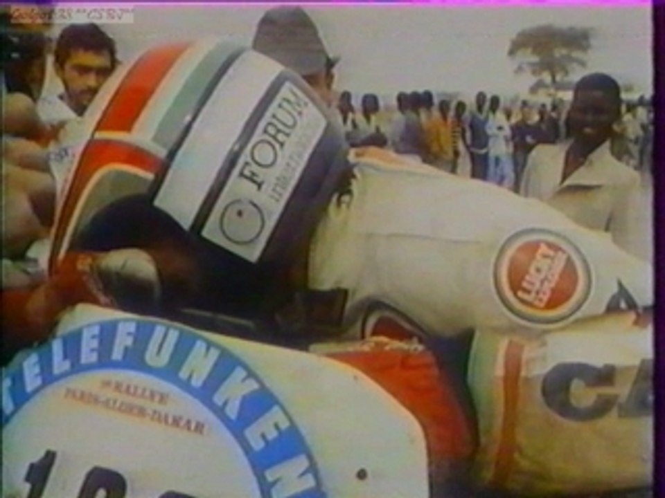 Histoire du sport. Paris Dakar. Cyril Neveu Hubert Auriol.