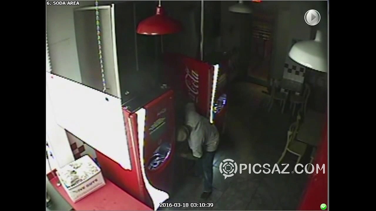 Man broke fast food restaurant and prepare burger for himself