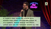 Watch Seth Rogen and Jimmy Fallon perform comedy routine written by kids