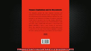 READ book  FINANCE CAPITALISM AND ITS DISCONTENTS  DOWNLOAD ONLINE