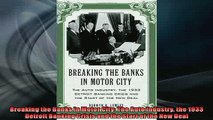 READ book  Breaking the Banks in Motor City The Auto Industry the 1933 Detroit Banking Crisis and  FREE BOOOK ONLINE