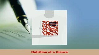 Read  Nutrition at a Glance Ebook Online