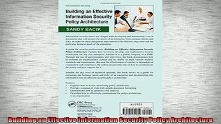 FAVORIT BOOK   Building an Effective Information Security Policy Architecture  FREE BOOOK ONLINE