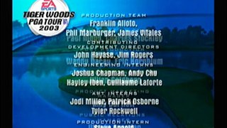 Tiger Woods PGA Tour 2003 Credits (PS2)