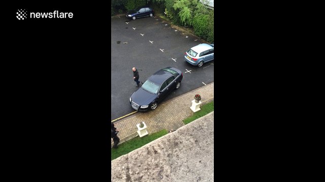 Behind the scenes footage of Rupert Grint filming new TV series