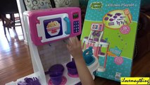 Toys for Kids  A Little Girl Playing Her New Kitchen Toy Playset