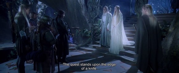 "The Quest stands upon the edge of a knife" - The Lord of the Rings: The Fellowship of the Ring