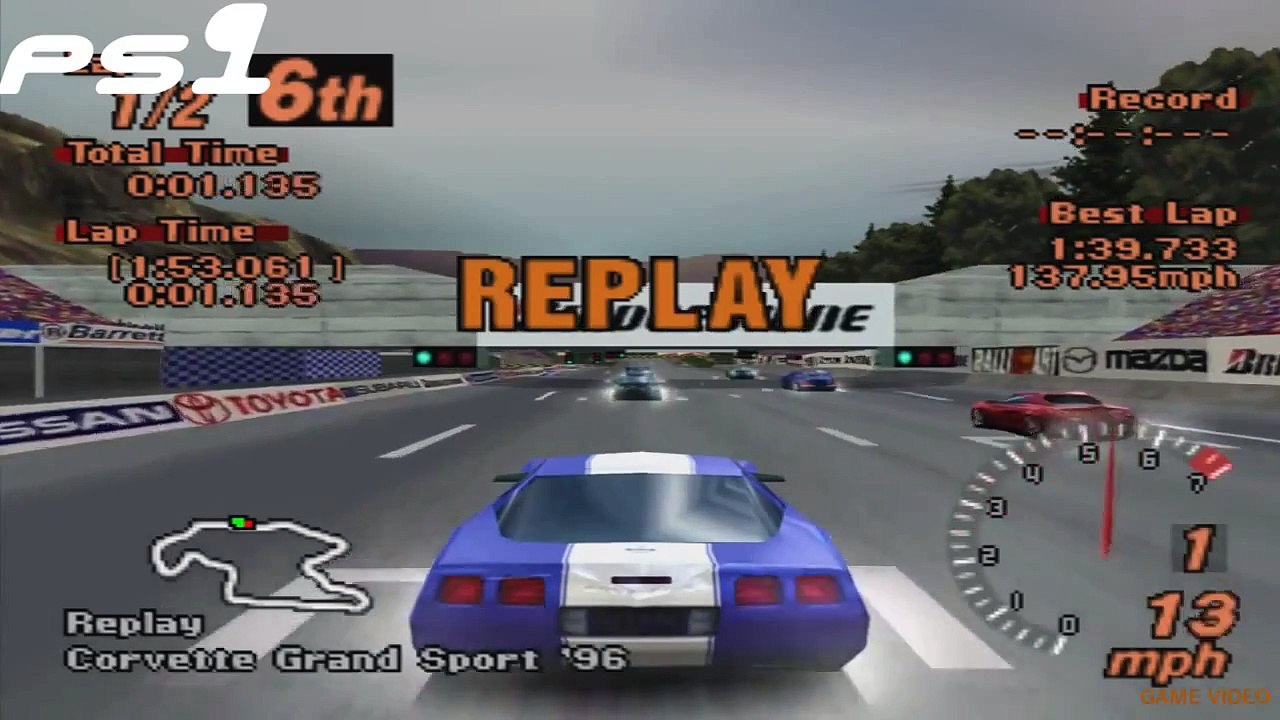 PS1 Vs. PS2 Vs. PS3 Vs. PS4 Gameplay Graphics Comparison Racing [1080p HD]