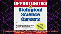 best book  Opportunities in Biological Science Careers Opportunities InâSeries